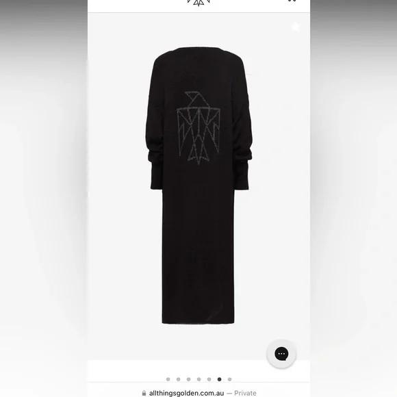 NWT All Things Golden the signature cardigan duster black - Picture 5 of 10